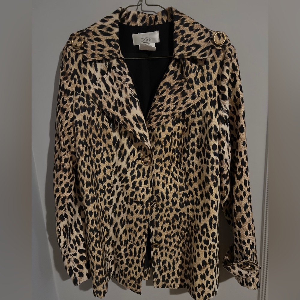 Zoe Vintage Leopard Print Blazer 12